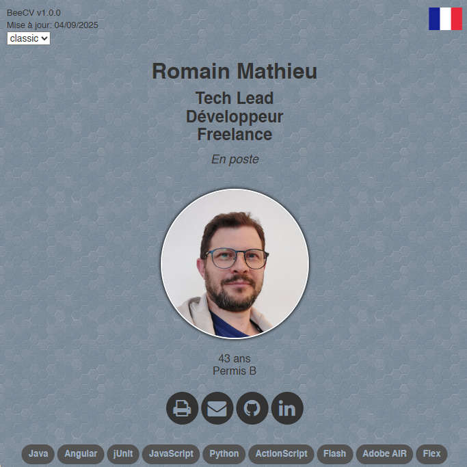 Image du cv de type 'beecv'